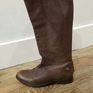 Brown riding boots